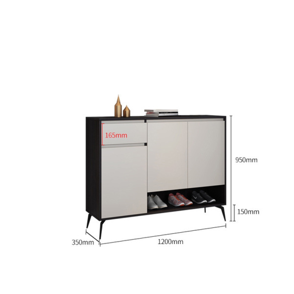 Tủ giày đen trắng hiện đại-TG36