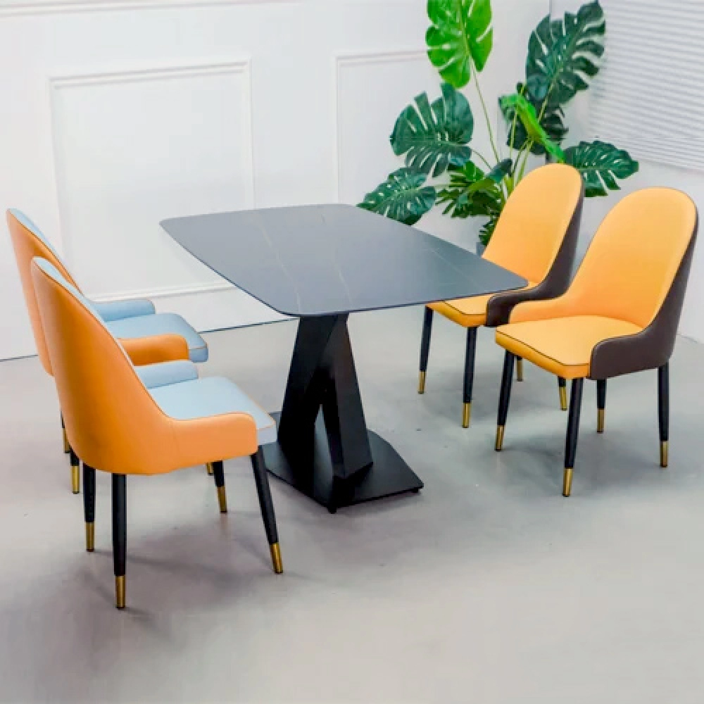 Bộ bàn ăn mặt đá 4 ghế sang trọng- Mã: T179-4×284