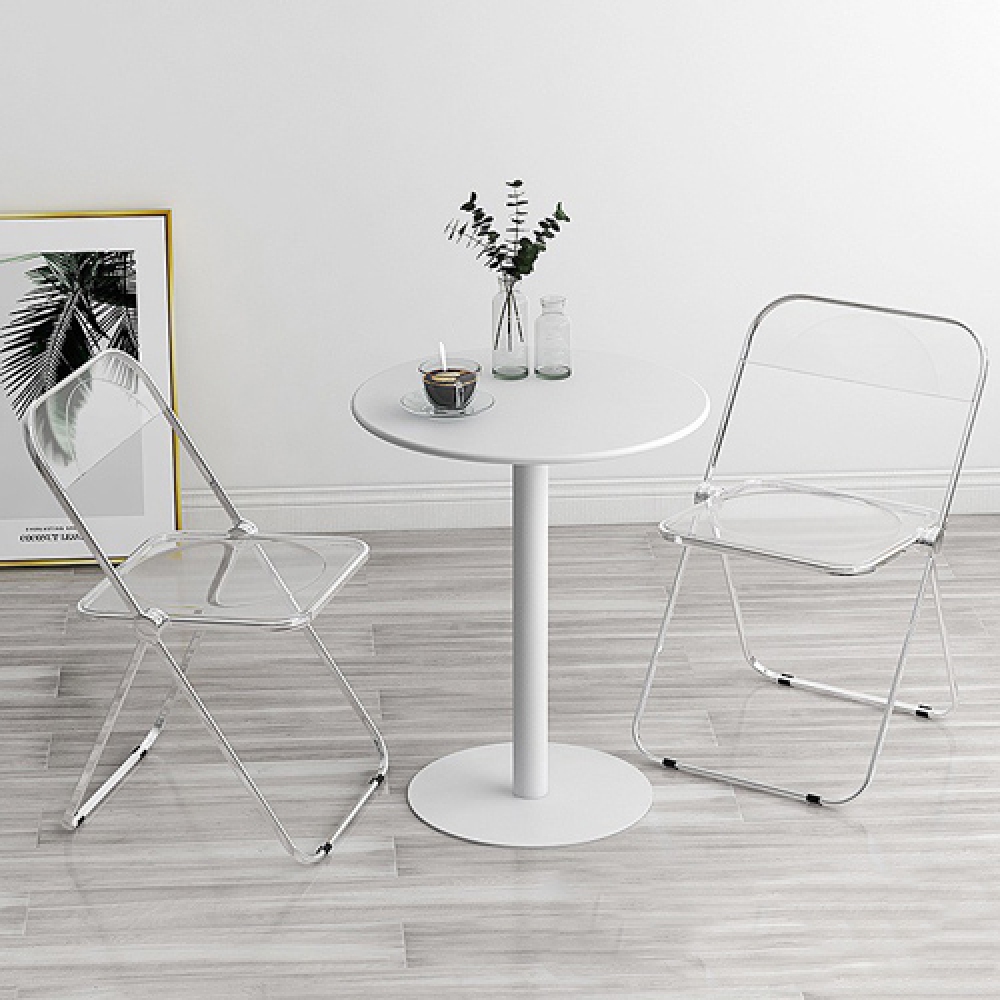 Bàn cafe chân trụ tròn mặt gỗ- Mã: T1508