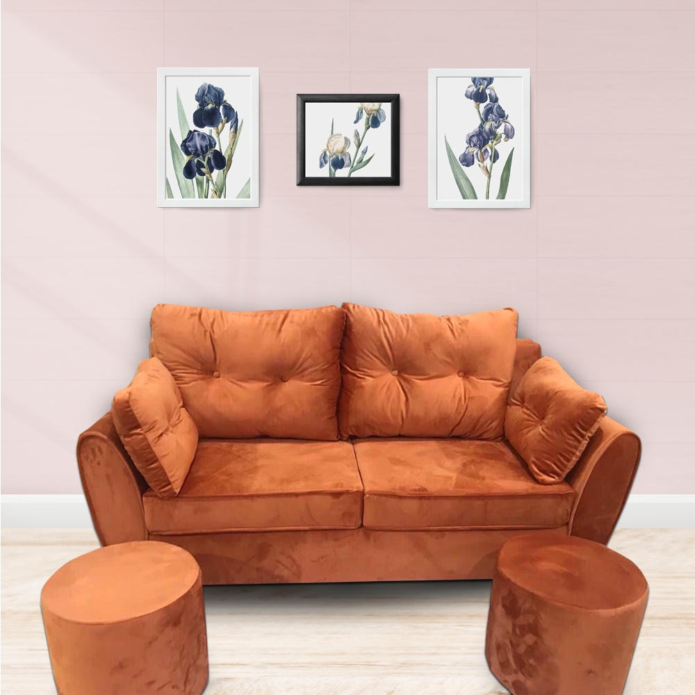 Sofa văng 2 lớp màu đỏ
