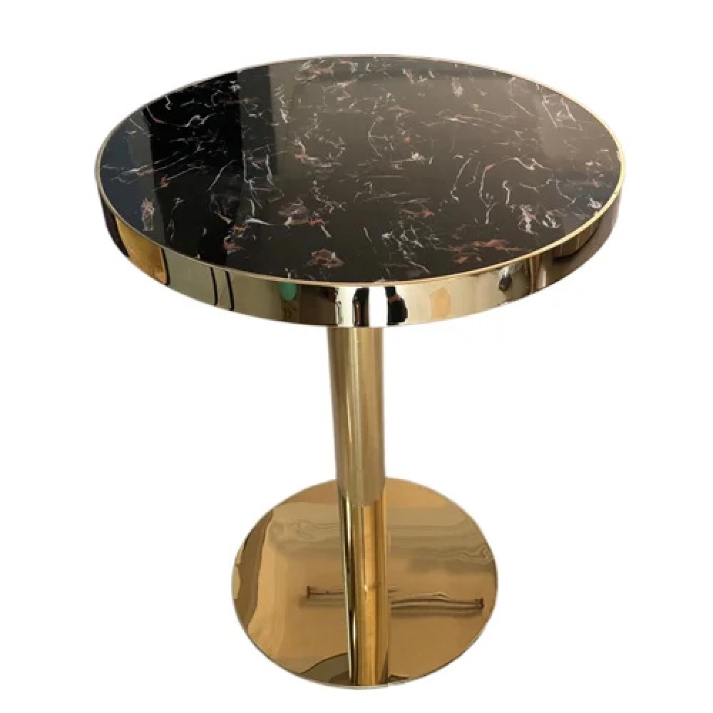 Bàn cafe tiếp khách chân mạ vàng – Mã : T131