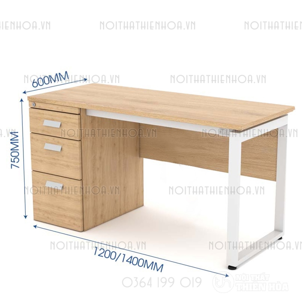 Bàn chân vuông chữ U Eos 1m2 EU12YH
