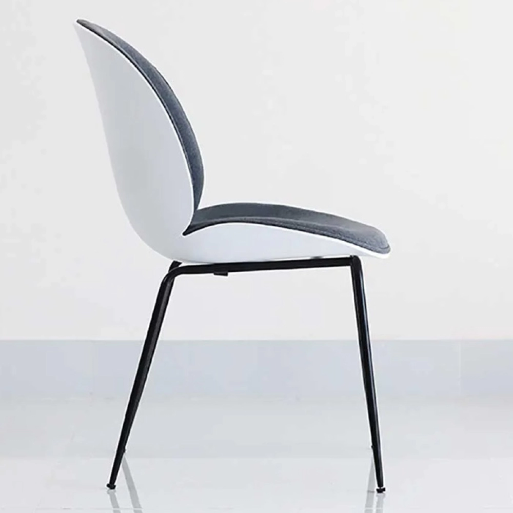 Ghế phòng ăn thân nhựa lót nệm chân kim loại Beetle- Mã 233E