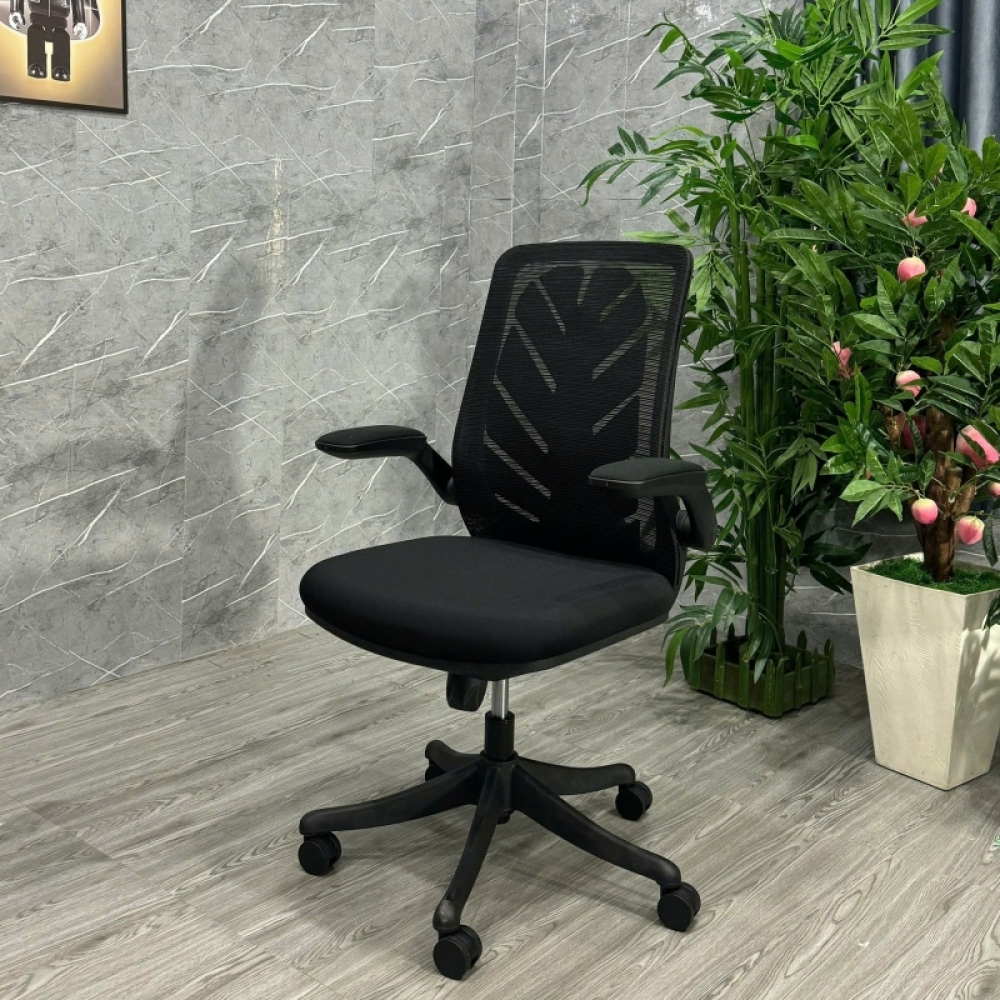 Ghế Xoay Văn phòng Lưng Chiếc Lá tay Gập – GX8