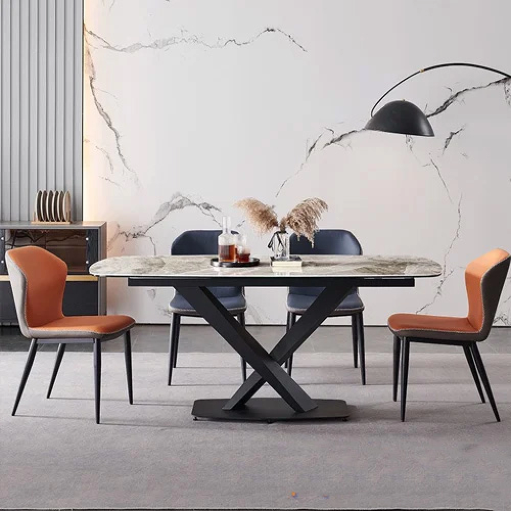 Bàn ăn mặt đá chân chữ X- Mã: T179-16