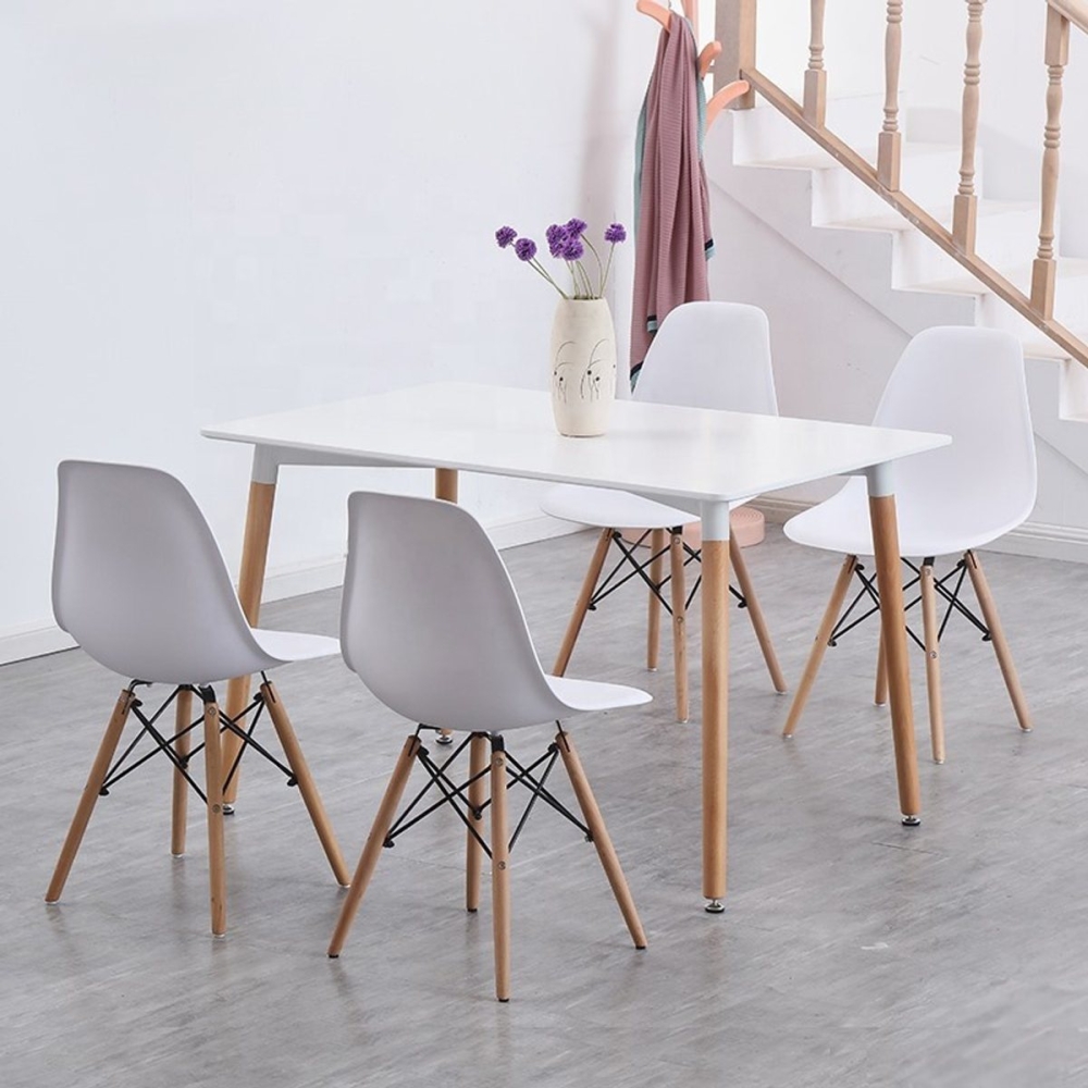 Bàn ăn cafe mặt nhựa chân gỗ
