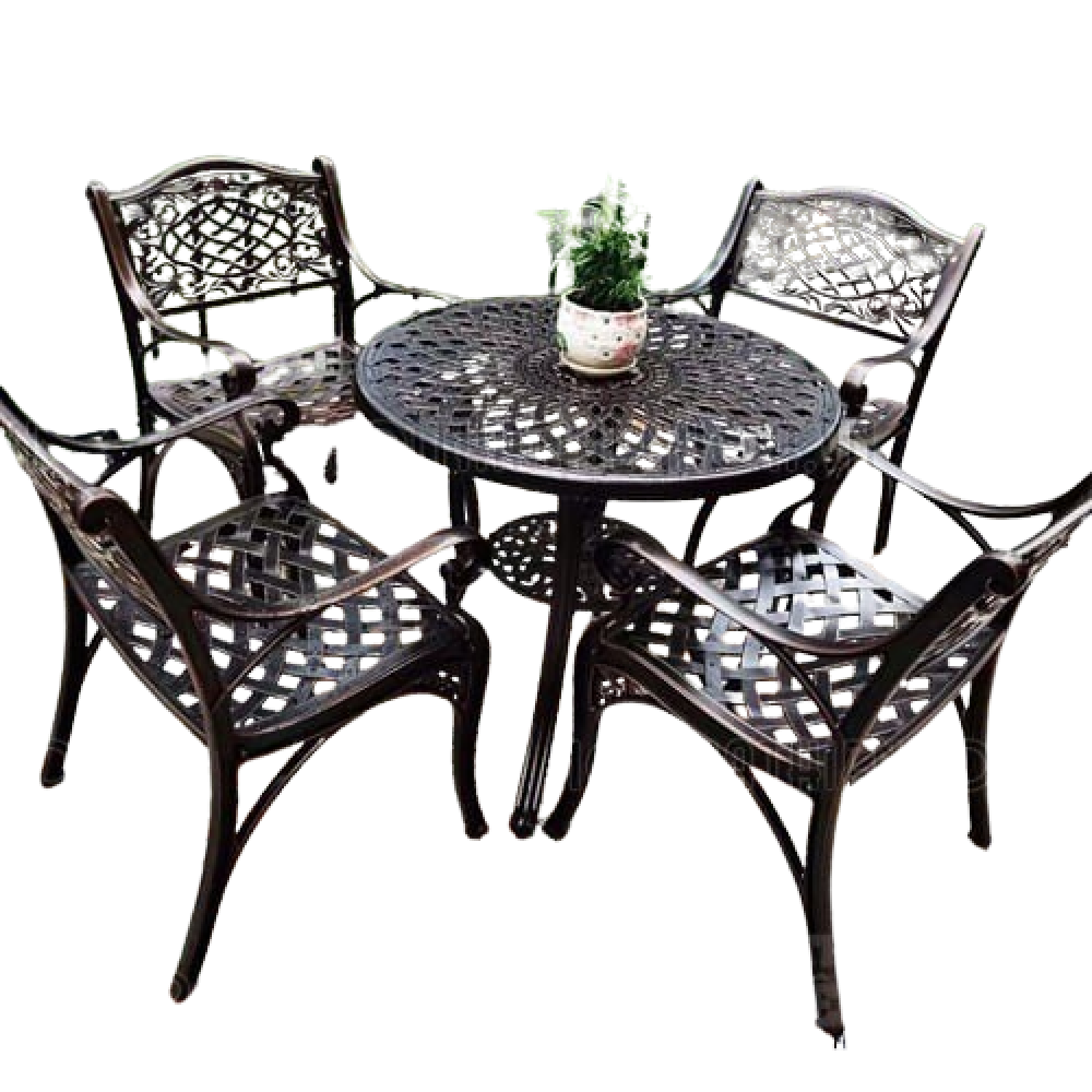 Bộ bàn ghế ngoài trời phong cách tân cổ điển – Mã: T145-4×279