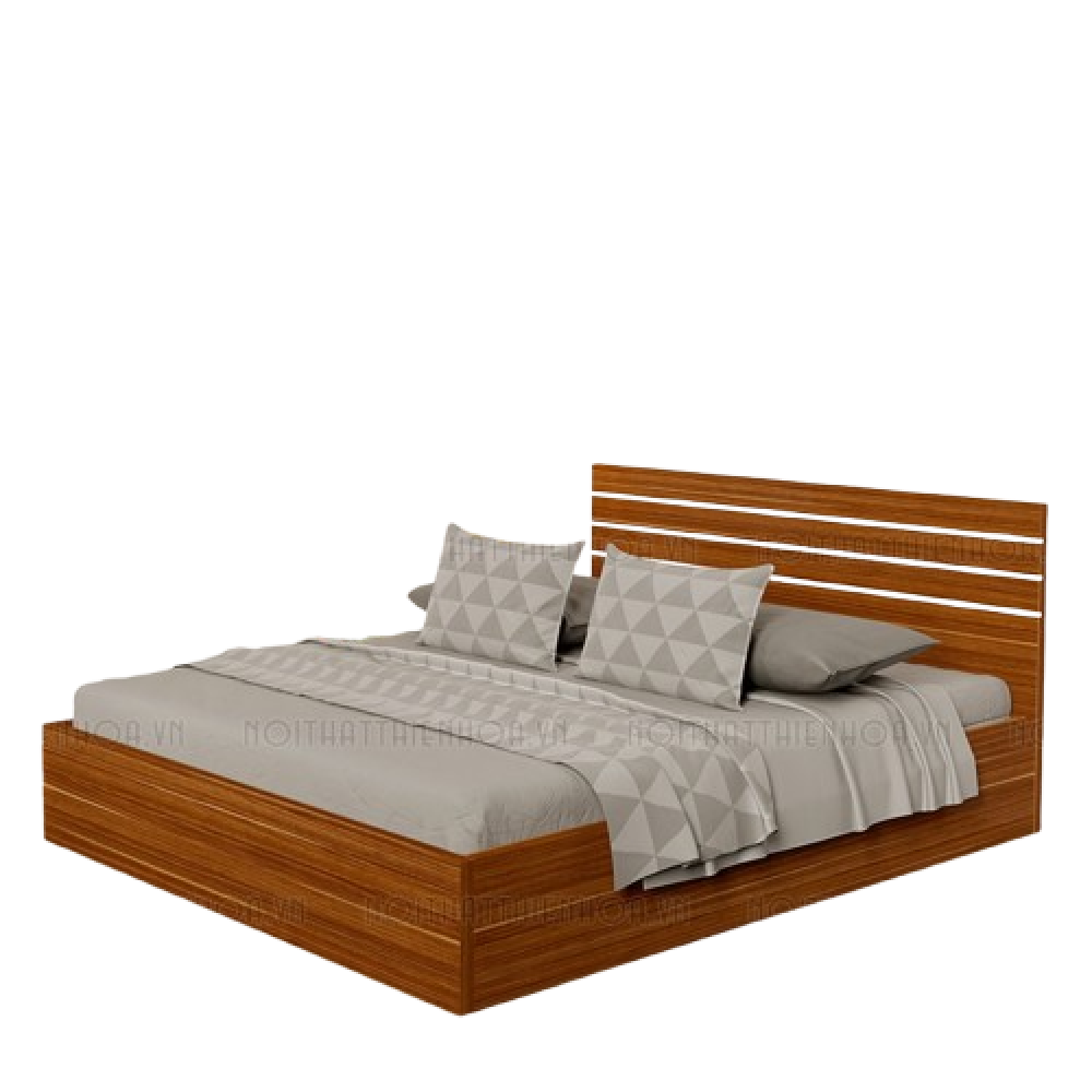 Giường gỗ công nghiệp 6041 kẻ chỉ trắng