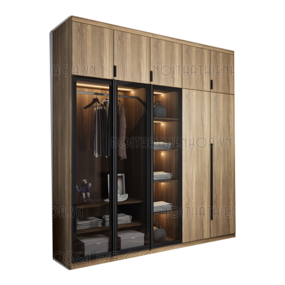 Tủ quần áo cánh kính hiện đại TA7124