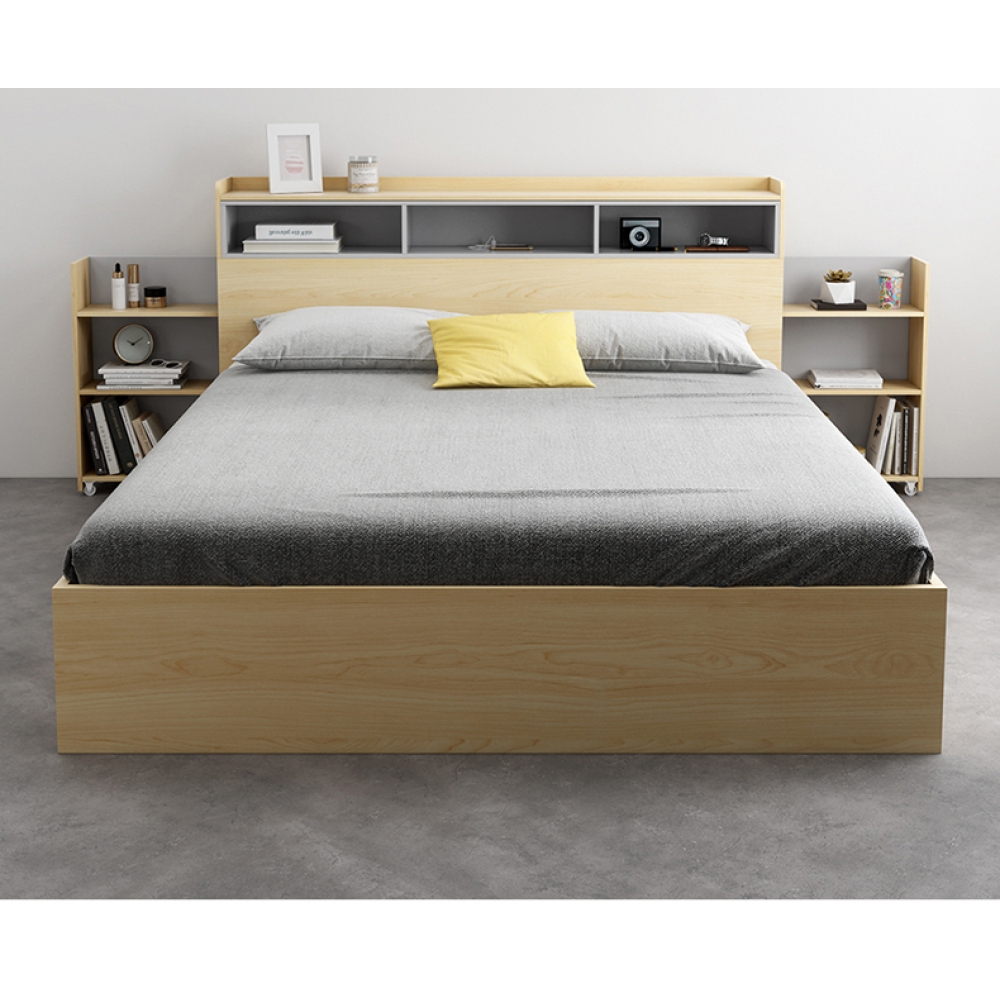 Giường ngủ đa năng kệ trang trí co rút 2 đầu GN-10