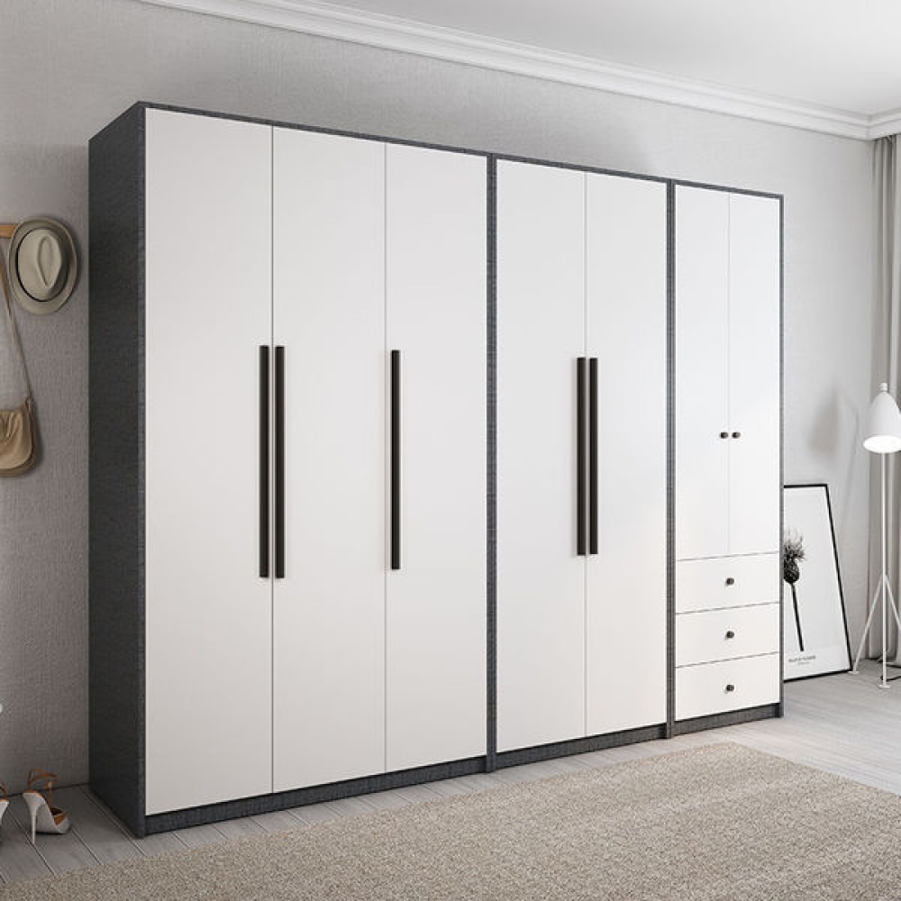 Tủ quần áo cánh mở có ngăn kéo gỗ công nghiệp TA-156