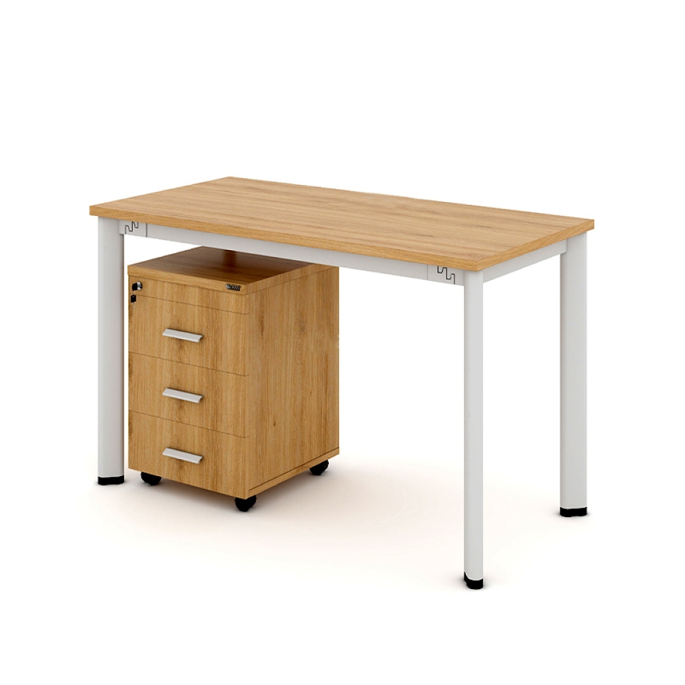 Bàn làm việc chân Oval 1m2