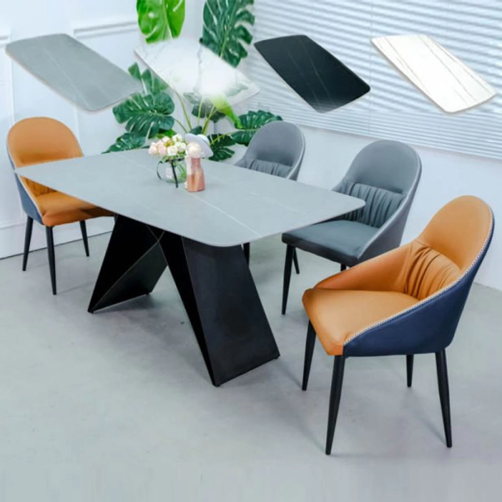 Bộ bàn ăn 4 ghế mặt đá cao cấp TP HCM- Mã: T197-4×2118