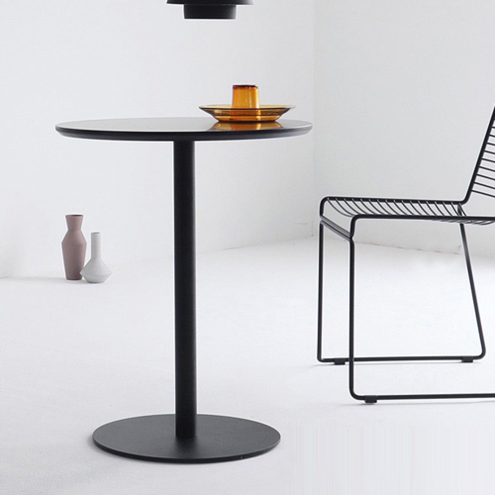 Bàn cafe chân trụ tròn mặt gỗ- Mã: T1508