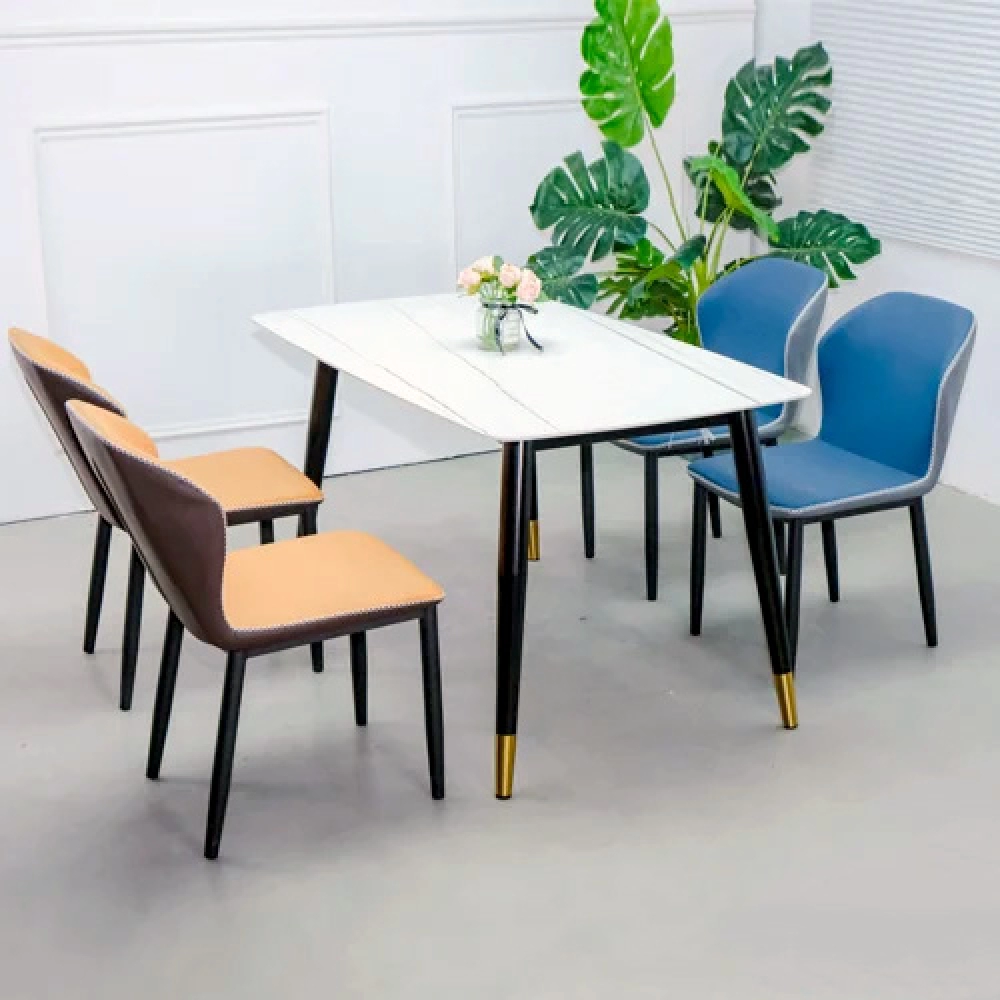 Bộ bàn ăn 4 ghế mặt đá sang trọng- Mã: T147-14-4×2119