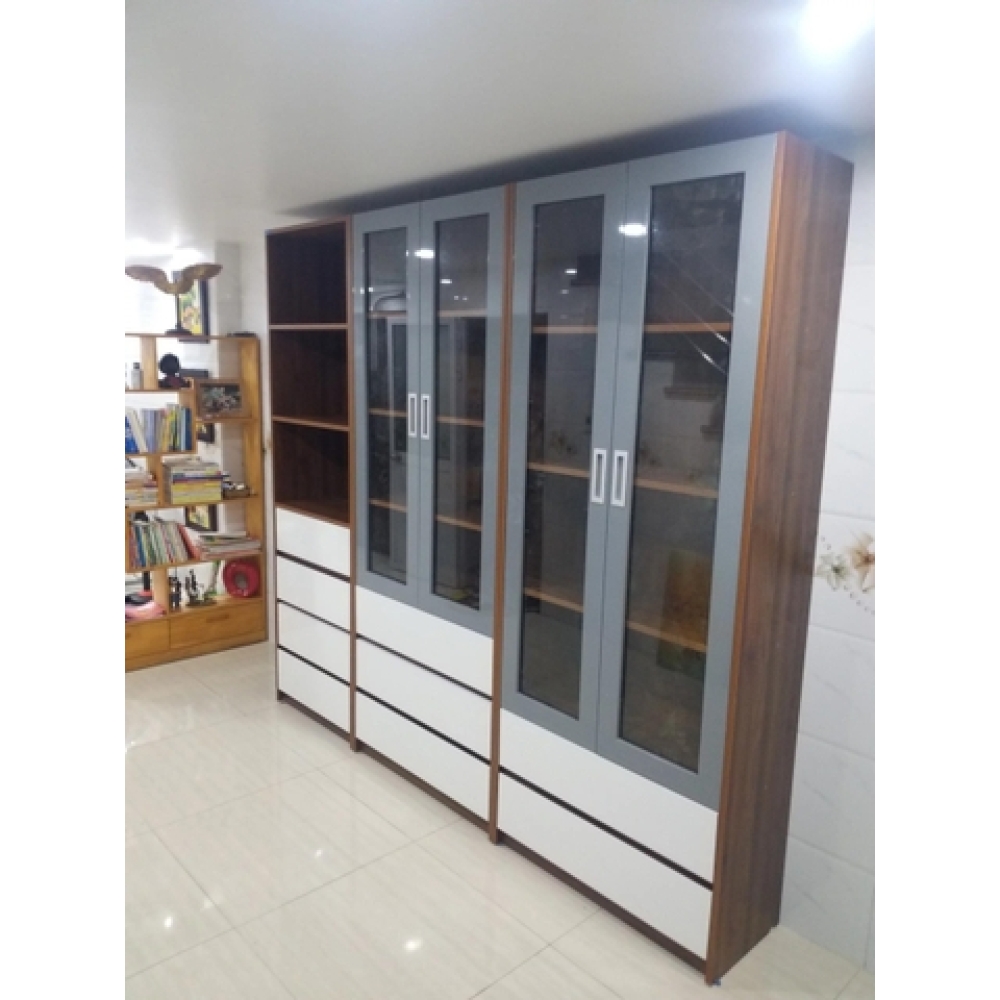 Tủ gỗ tài liệu 3 cục hiện đại – TL 01