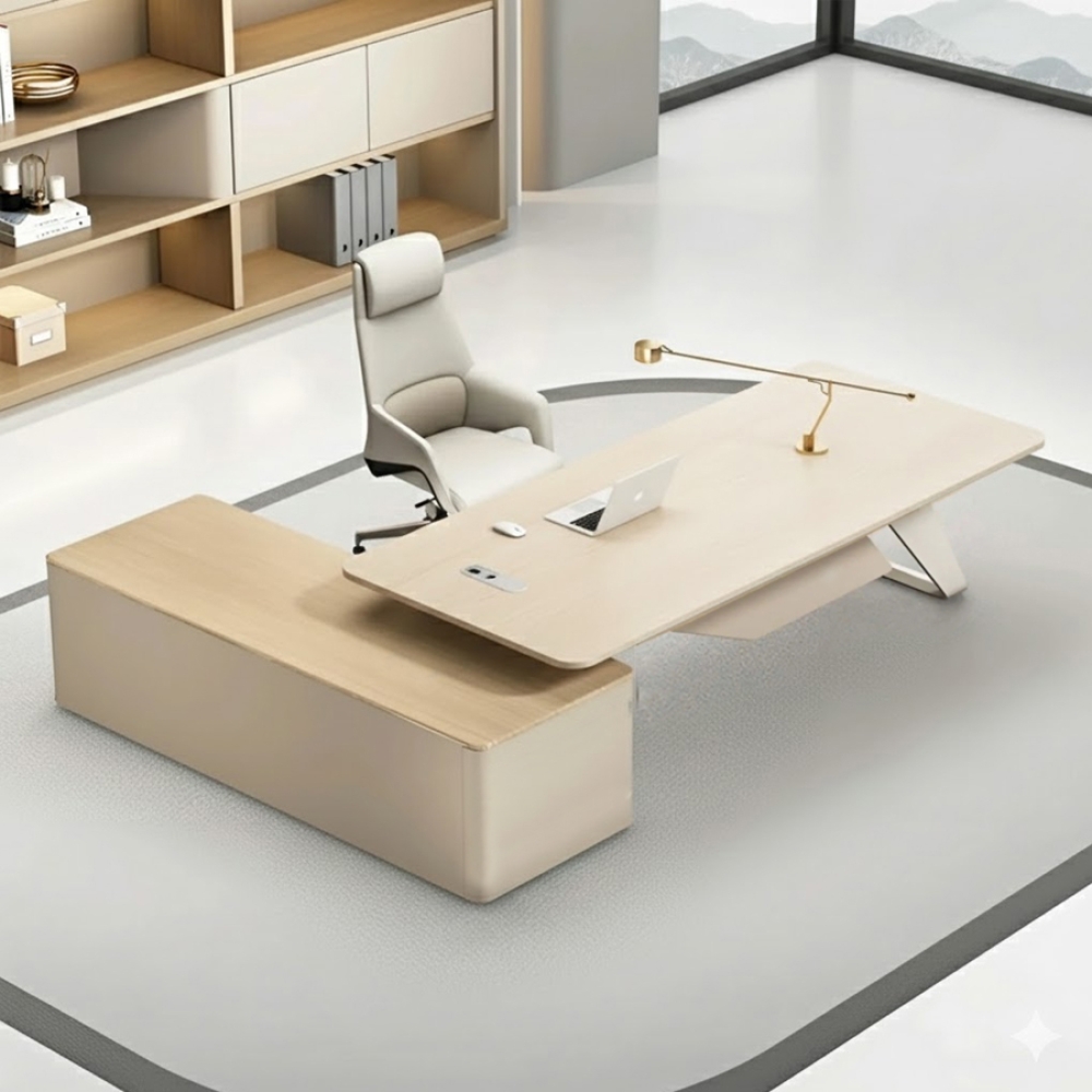 Bàn Giám Đốc Hiện Đại Chân Uốn Lượn Tinh Tế – BGD101