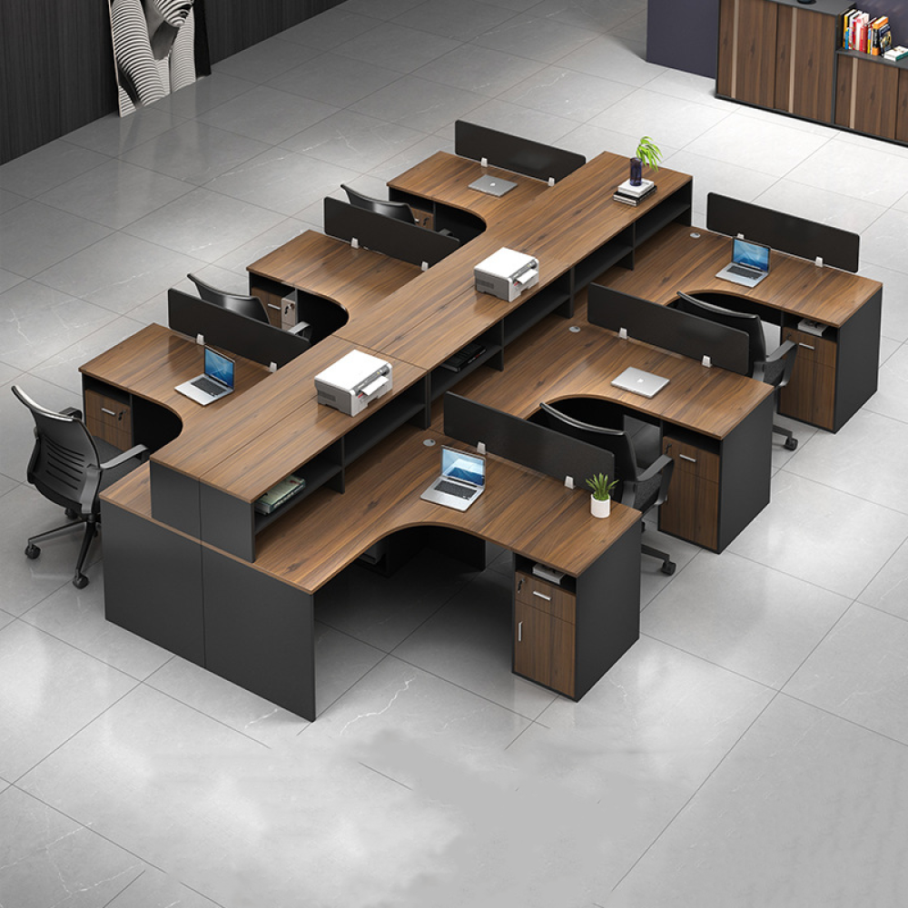 Cụm bàn làm việc cho 4 người hiện đại – CB 27