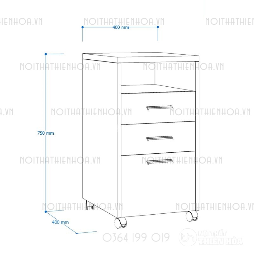 Tủ phụ di động TP12-N