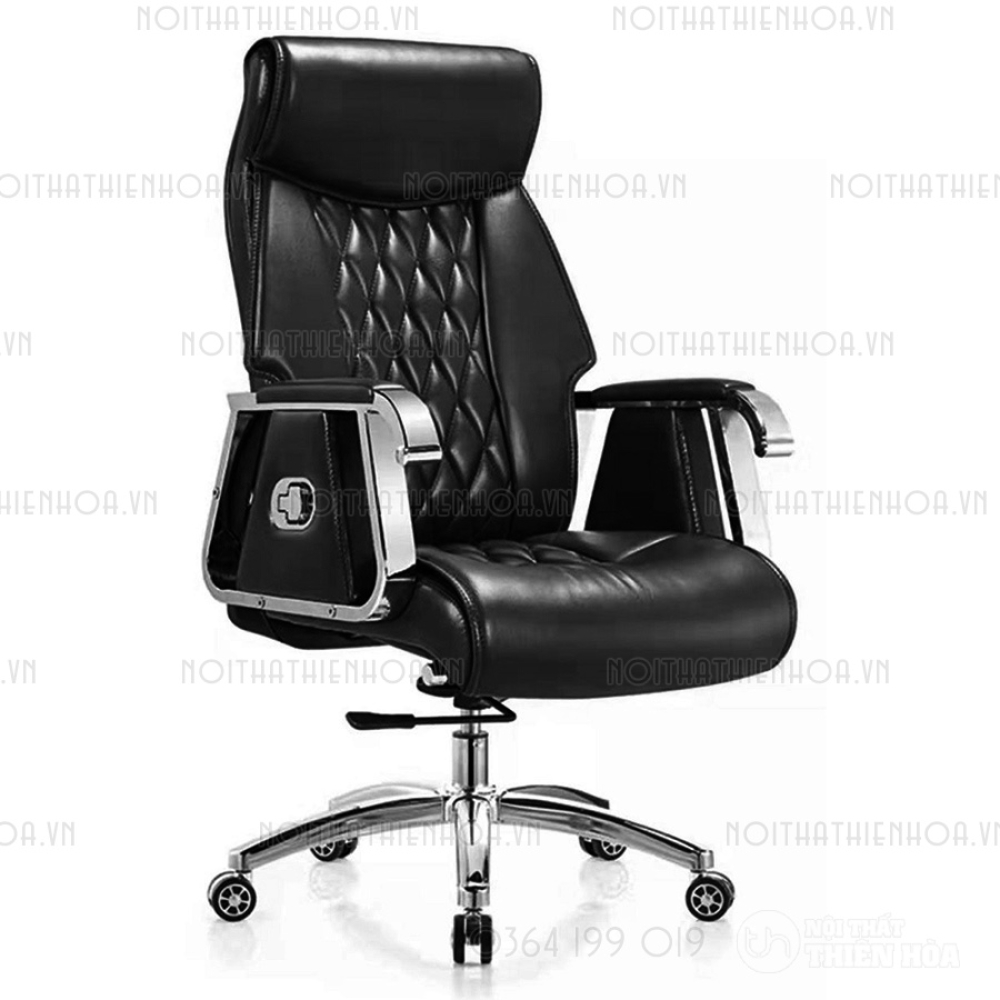 Ghế giám đốc lãnh đạo bọc da nâu cao cấp