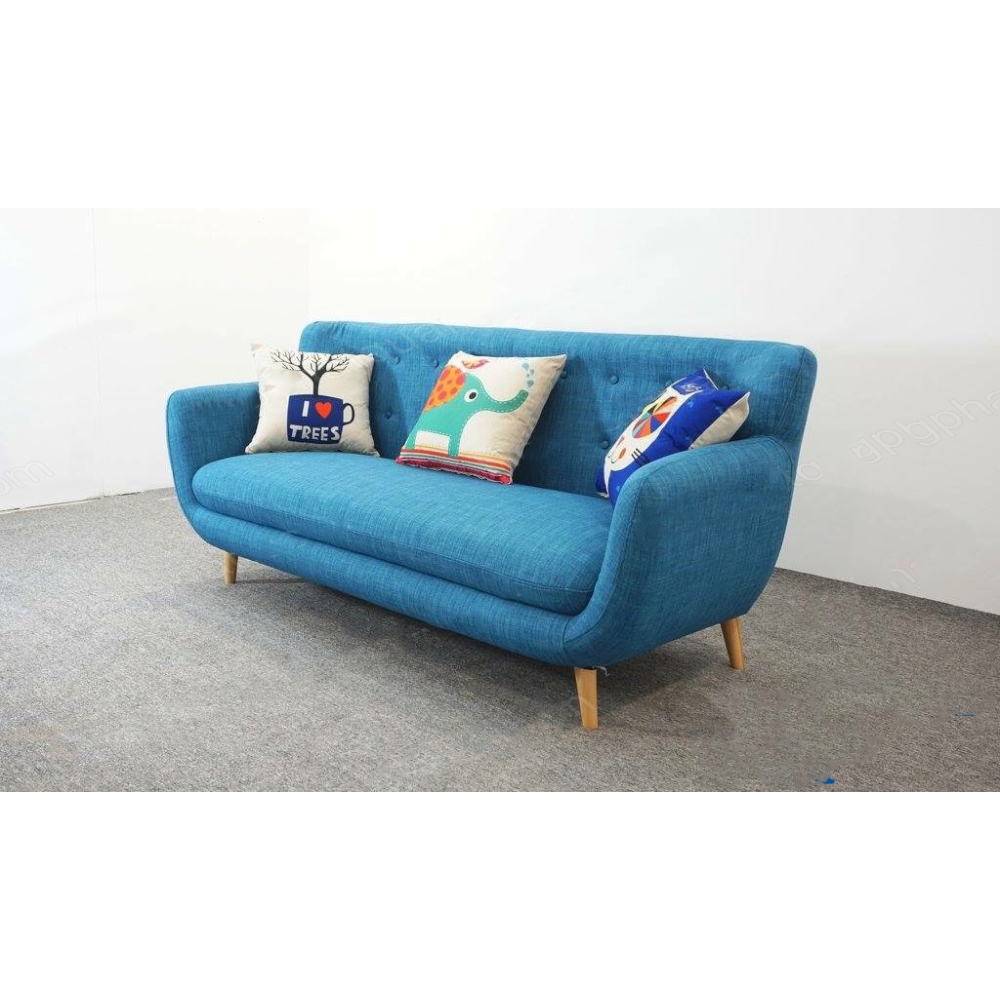 Sofa văng nỉ xanh nước biển SF-25