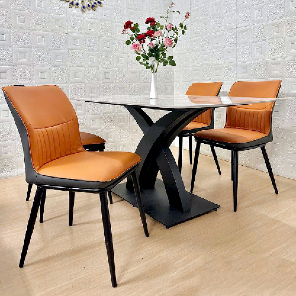 Bộ bàn ghế ăn mặt đá 4 ghế- Mã: T1146-4×2510