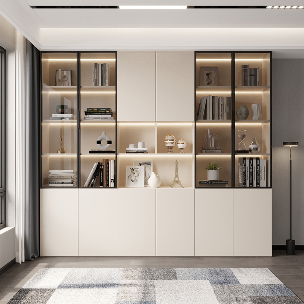 Tủ tài liệu kính có đèn led -TL 76