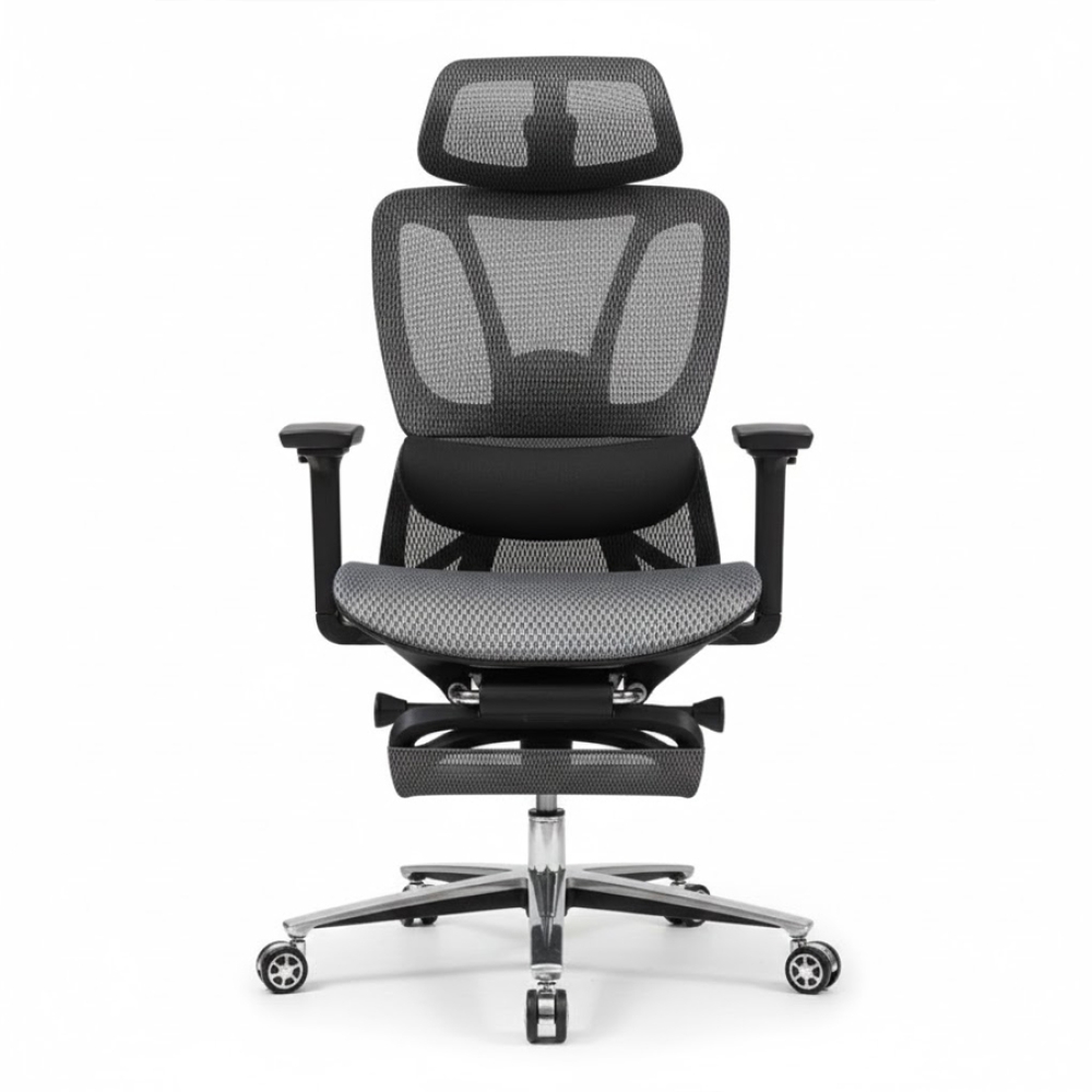 Ghế Công Thái Học Lưng Lưới Có Gác Chân Cao Cấp – GX83