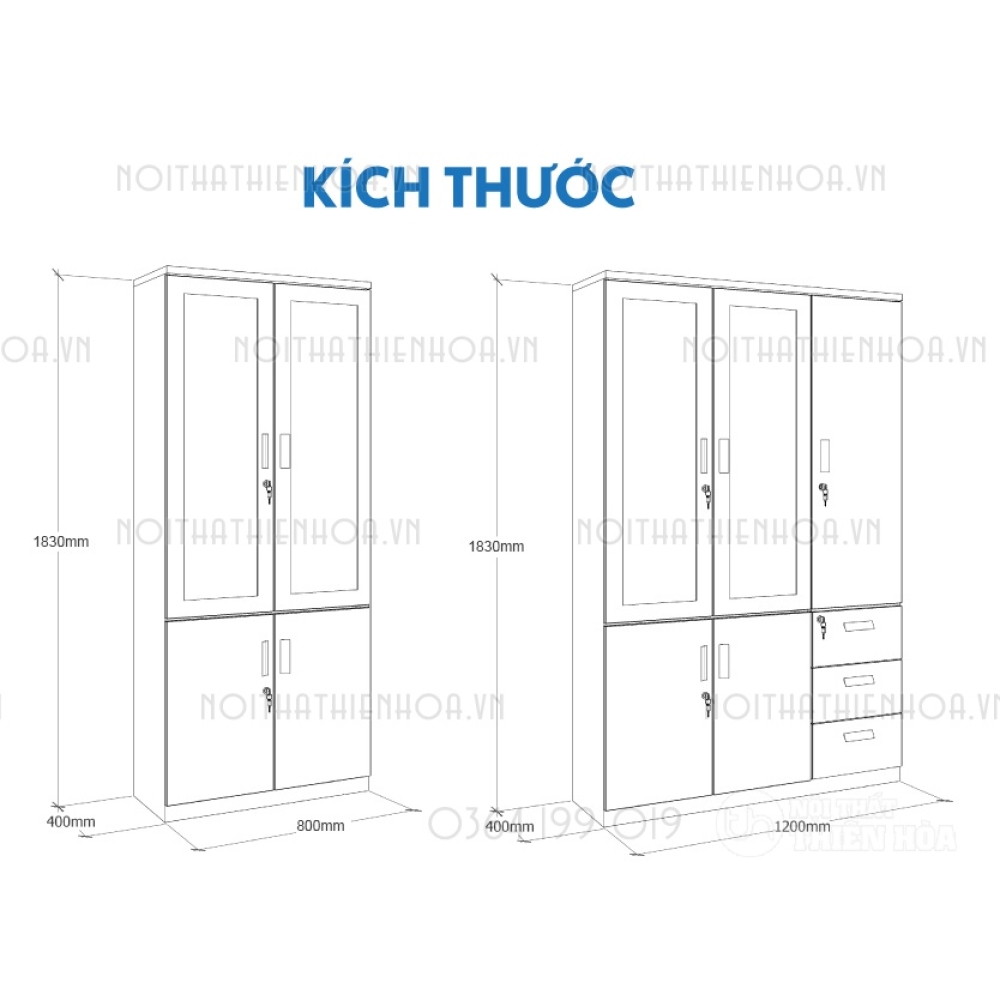 Tủ hồ sơ tài liệu 2 cánh kính
