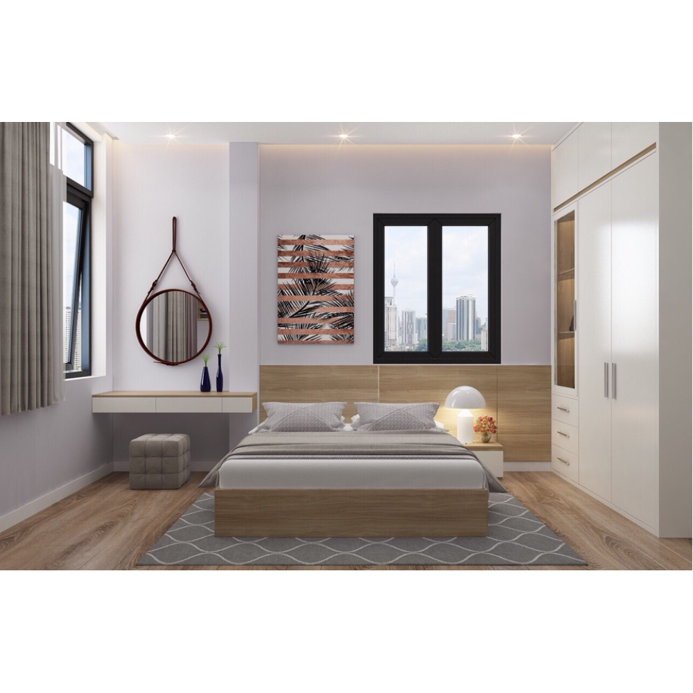 Bộ phòng ngủ bàn phấn treo – 04