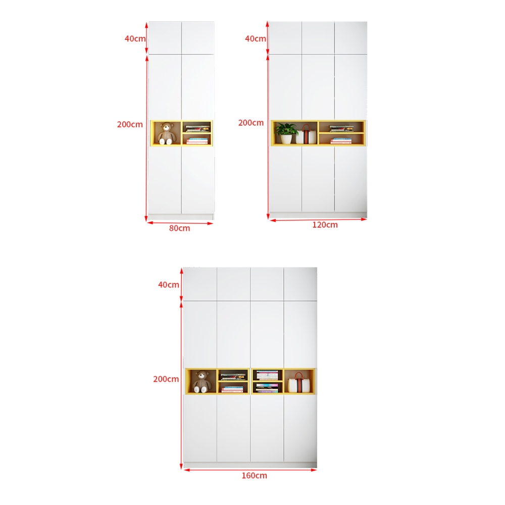tủ quần áo 2 buồng cánh trắng TA-119