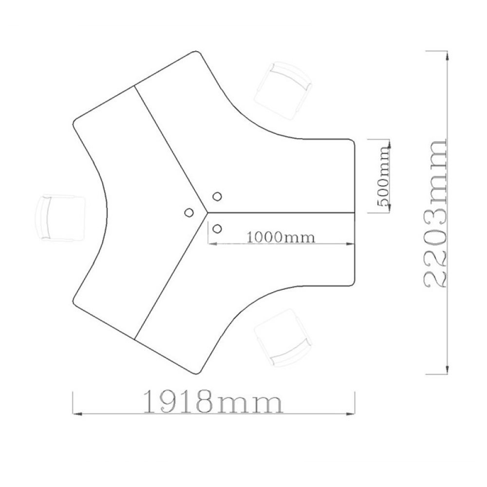 Cụm bàn làm việc 3 người CG05-2219