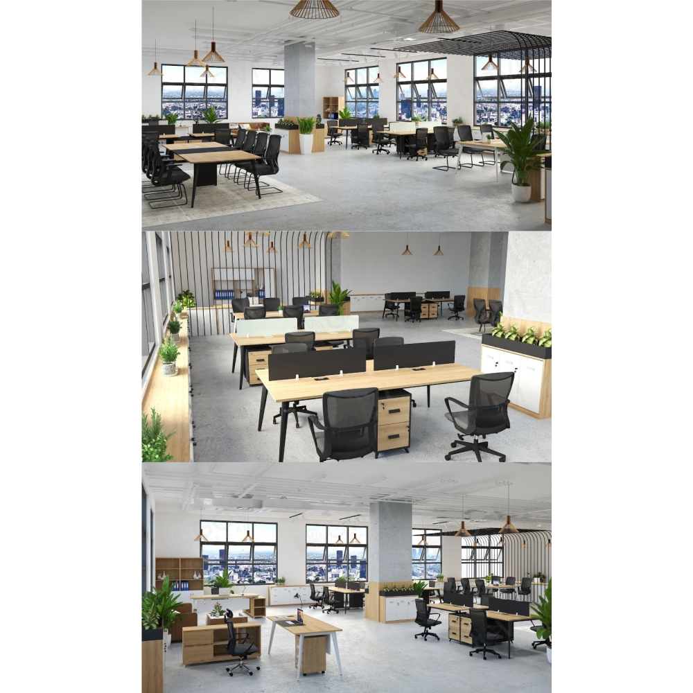 Cụm bàn 3 người Cosi chân côn gỗ
