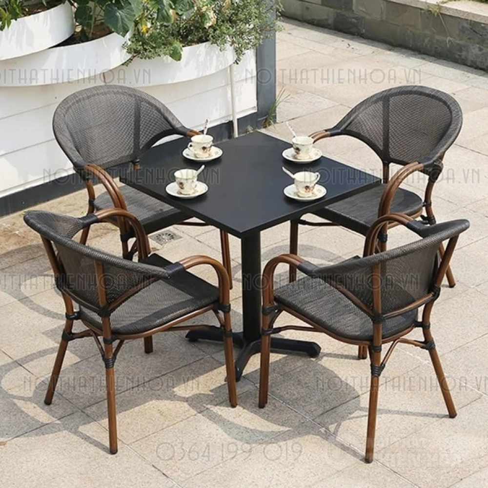 Ghế cafe nệm lưới khung nhôm ngoài trời- Mã: 280A