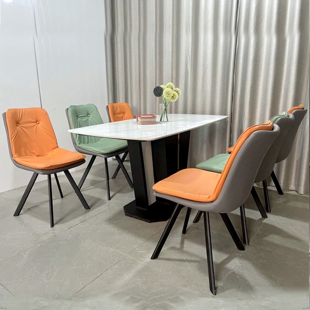 Bộ bàn ăn mặt đá 6 ghế cao cấp- Mã: T1132-6×2127