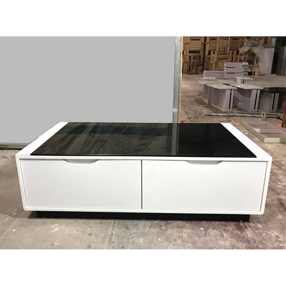 Bàn kính sofa hộp hai ngăn 18