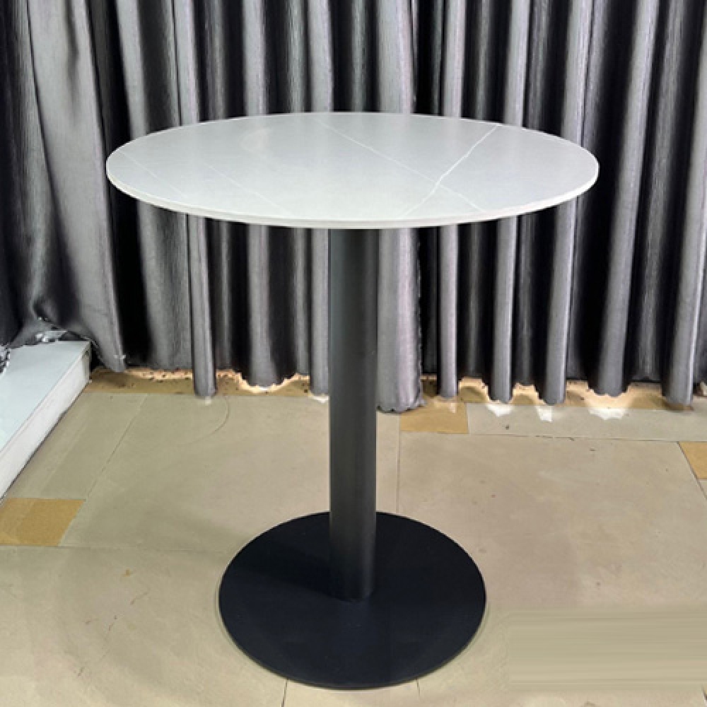 Bàn cafe chân trụ tròn mặt đá- Mã: T1508D
