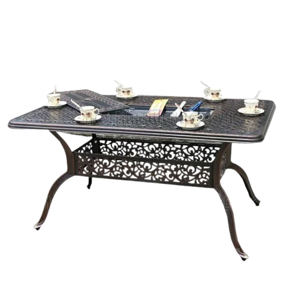 Bàn sân vườn biệt thự có bếp than- Mã: T190A
