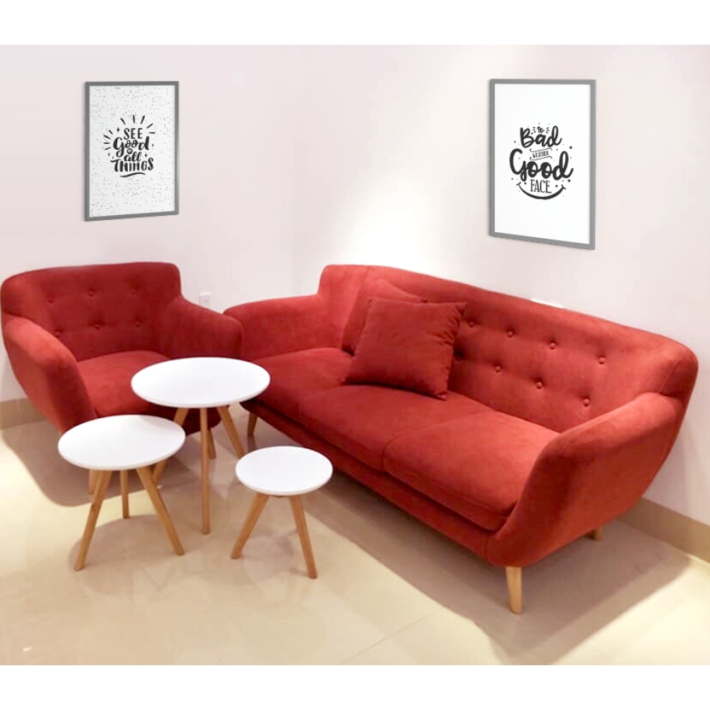 Sofa văng đỏ màu sẫm 1m8 – SF-49