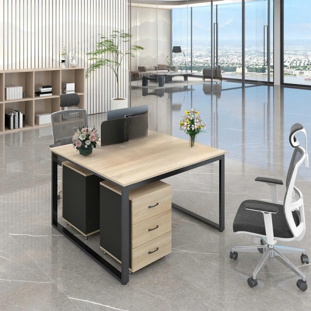 Cụm Bàn Làm Việc 2 Người Phong Cách Tối Giản – BC111