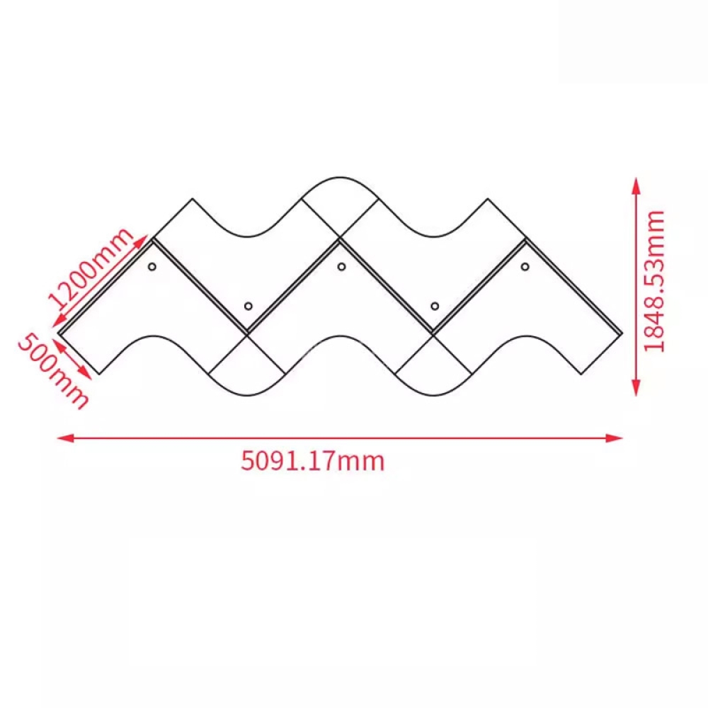 Cụm bàn làm việc (4+1) người CG06-5018