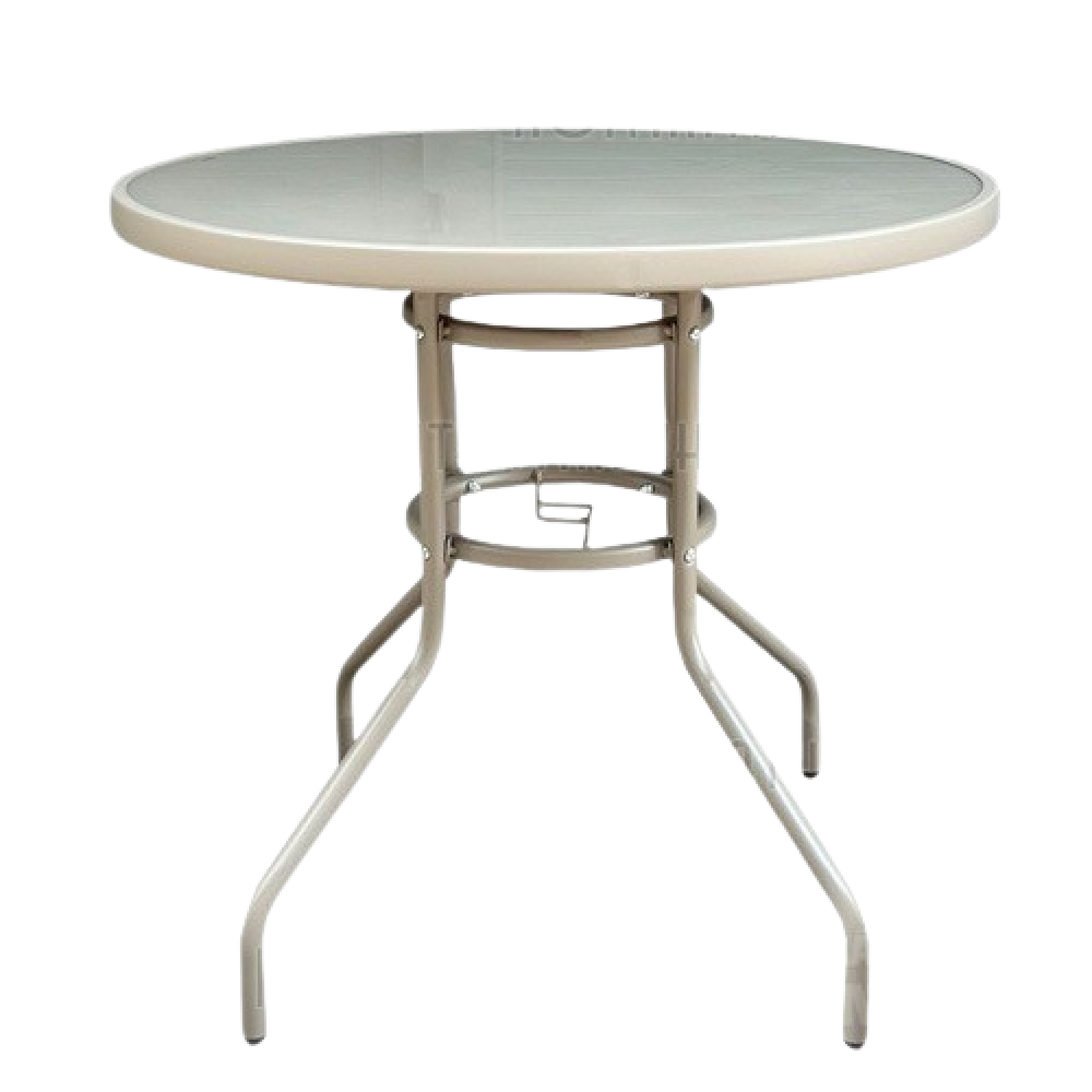 Bàn ngoài trời mặt kính chân thép- Mã: T1903