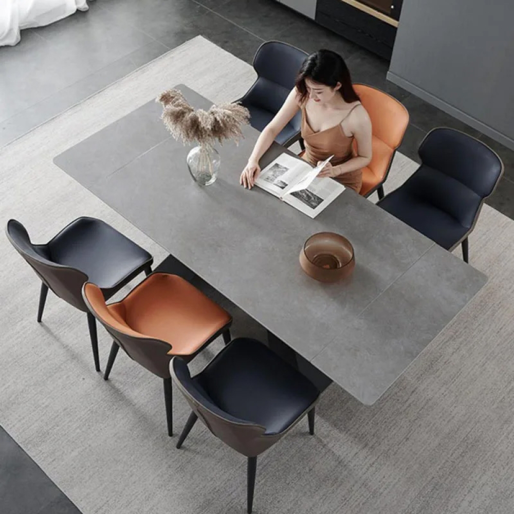 Bộ bàn ăn thông minh mặt đá kéo dài- Mã: T1142-6×2159