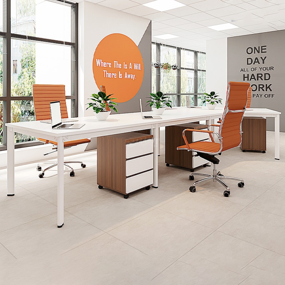Cụm bàn làm việc (6+1) người chân Oval OVC02-4322