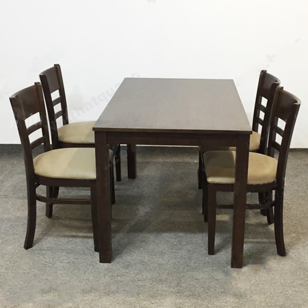Bàn ăn cabin 4 chỗ màu nâu