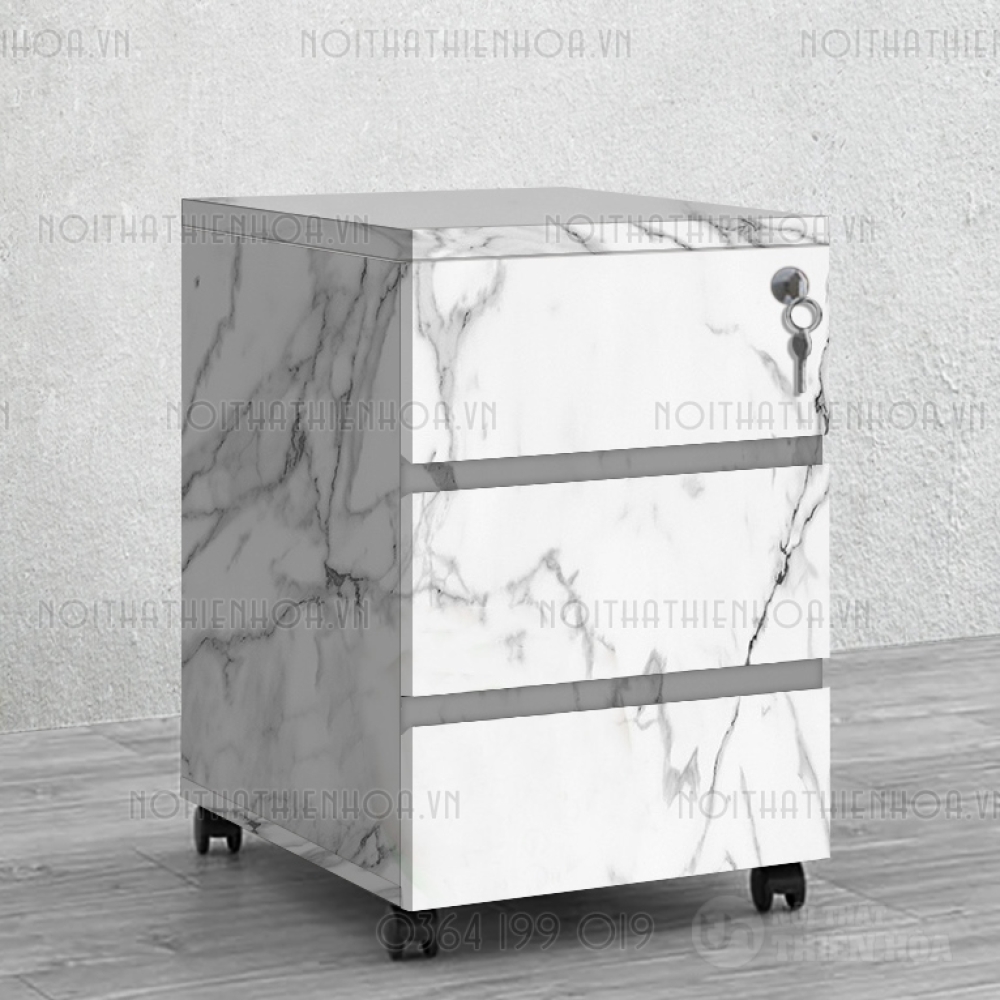 Hộc tủ tài liệu thấp di động 3 ngăn