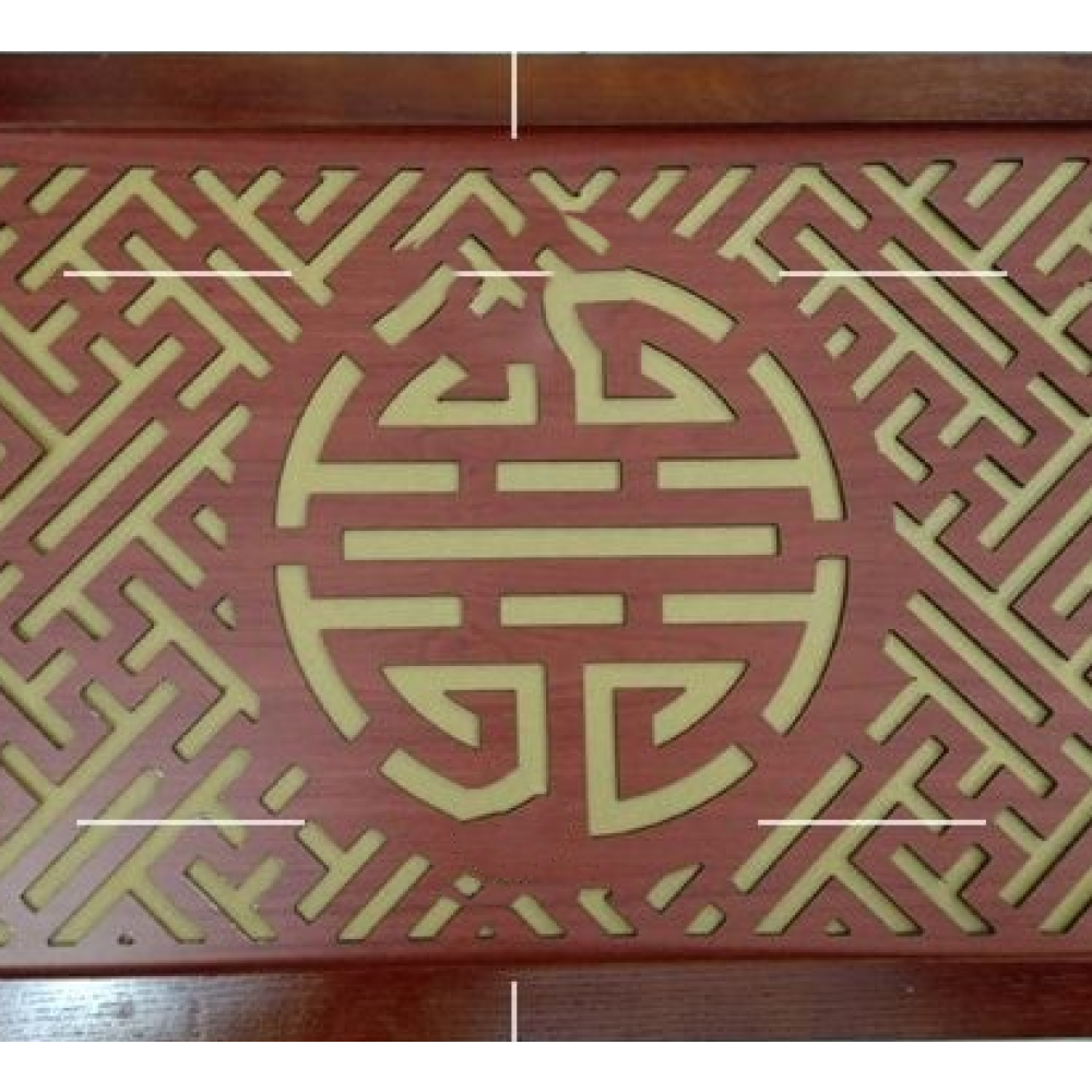Tấm chống ám khói bàn thờ chữ thọ kích thước 61x41cm