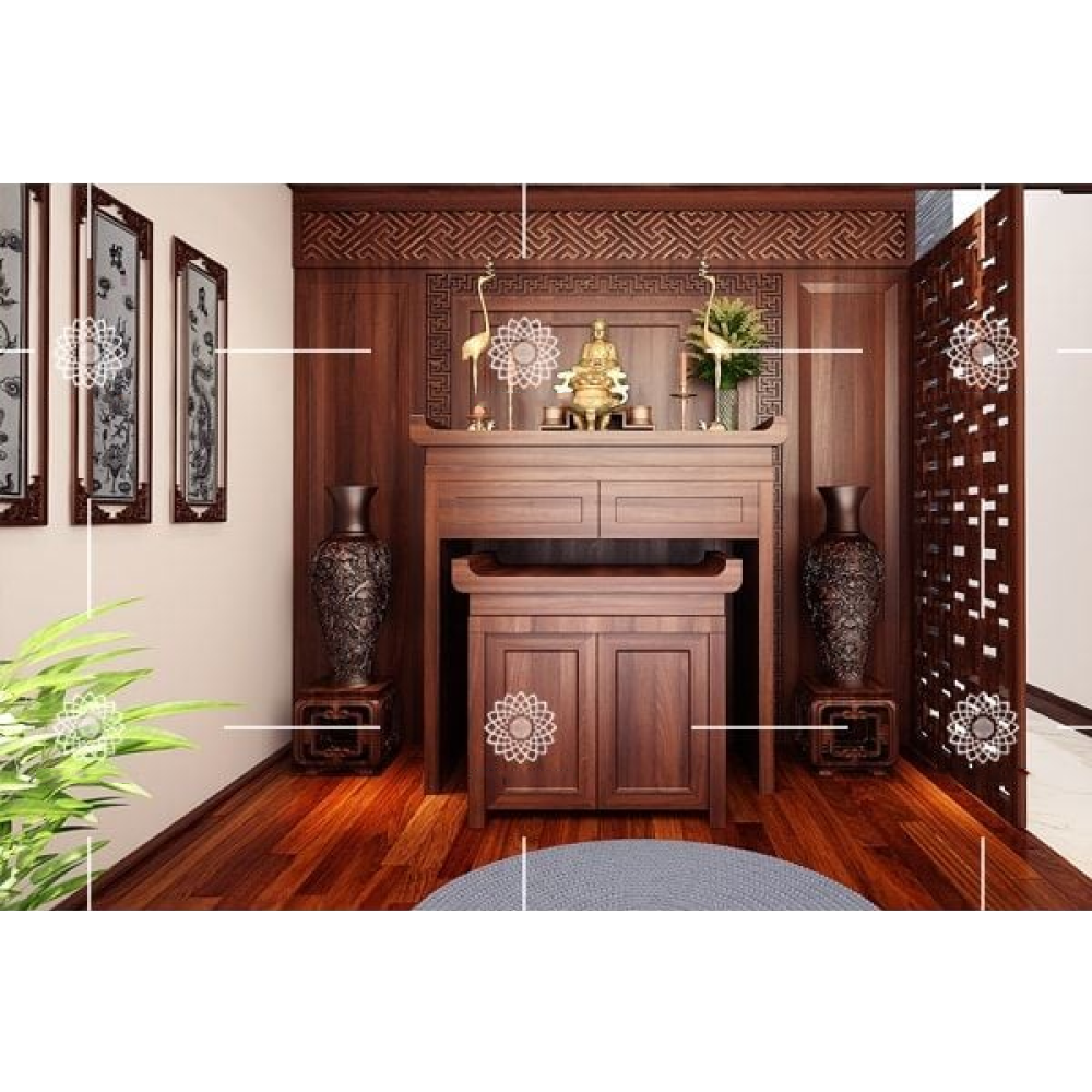 Vách ốp tường phòng thờ - VOT40