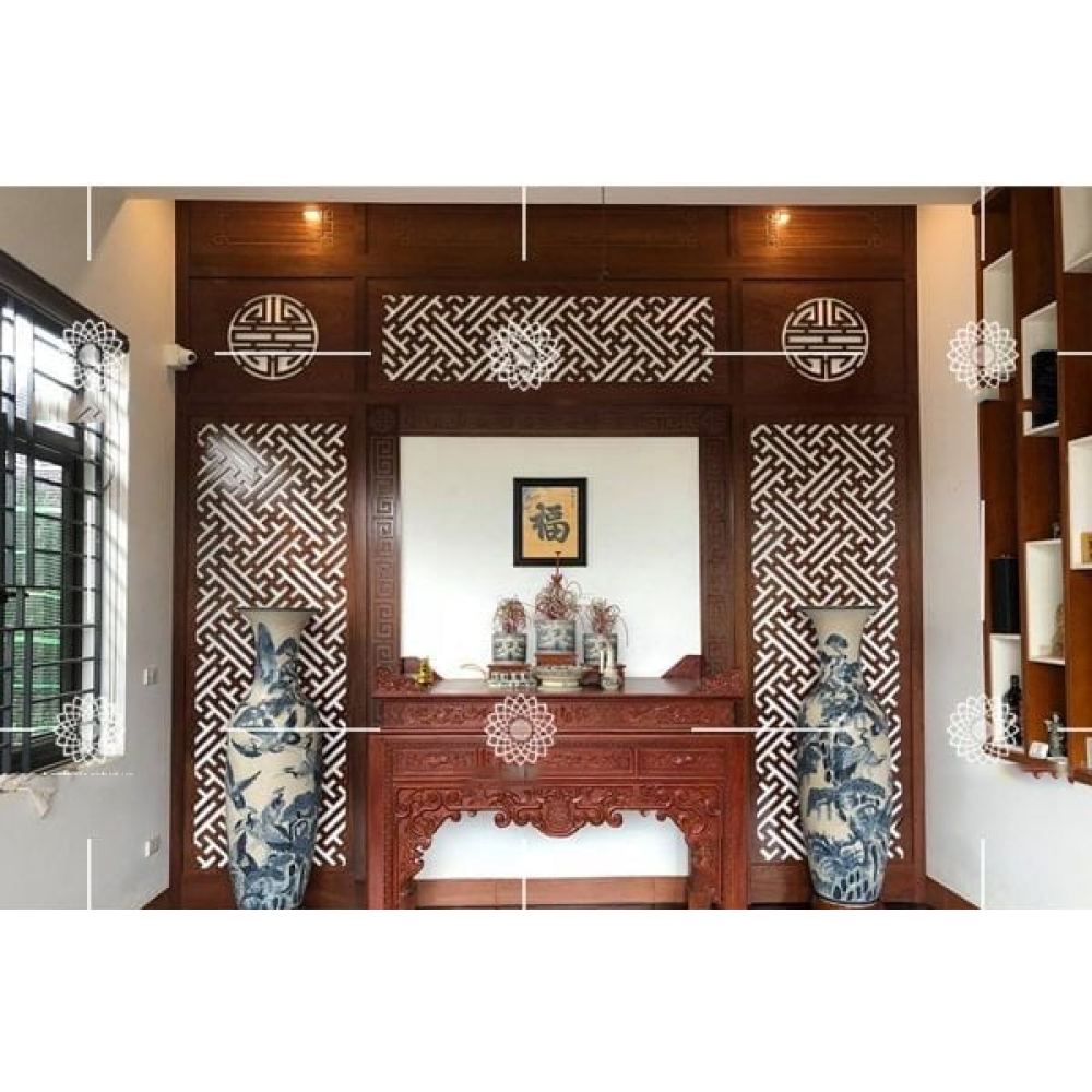 Vách ốp tường phòng thờ - VOT8