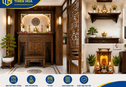 Nội thất phòng thờ Long Khánh: Đừng để không gian thờ cúng đẹp nhưng thiếu sự trang nghiêm
